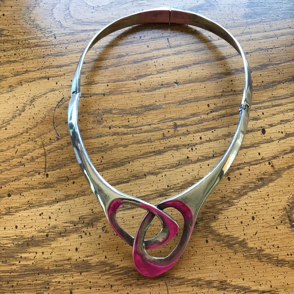 - Taxco Sterling Silver Interlocking Collar Necklace Just REDUCED❗️❗️❗️❗️ - Picture 2 of 11